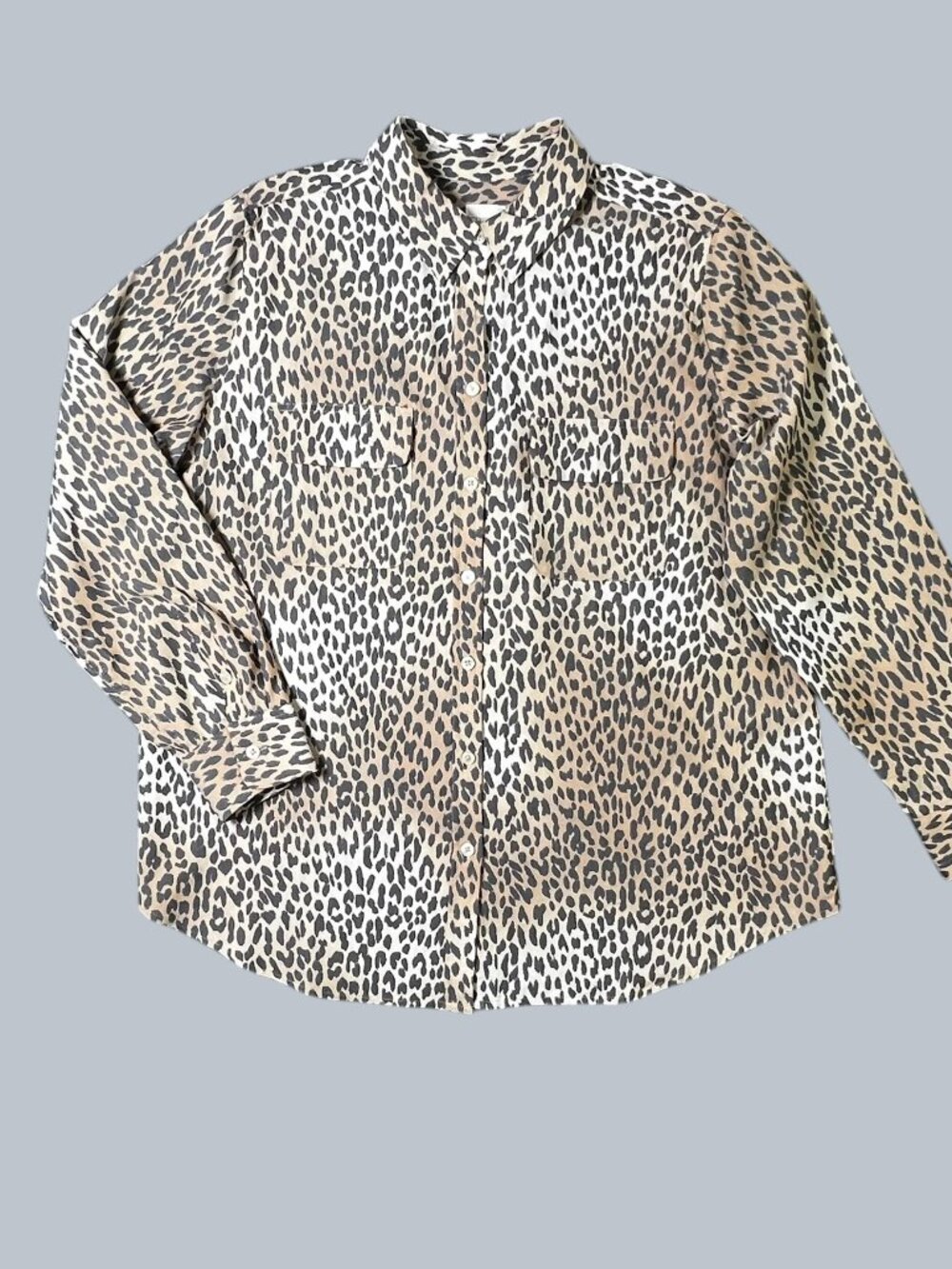 Chico's Women's Leopard Print Top Shirt, Size 2